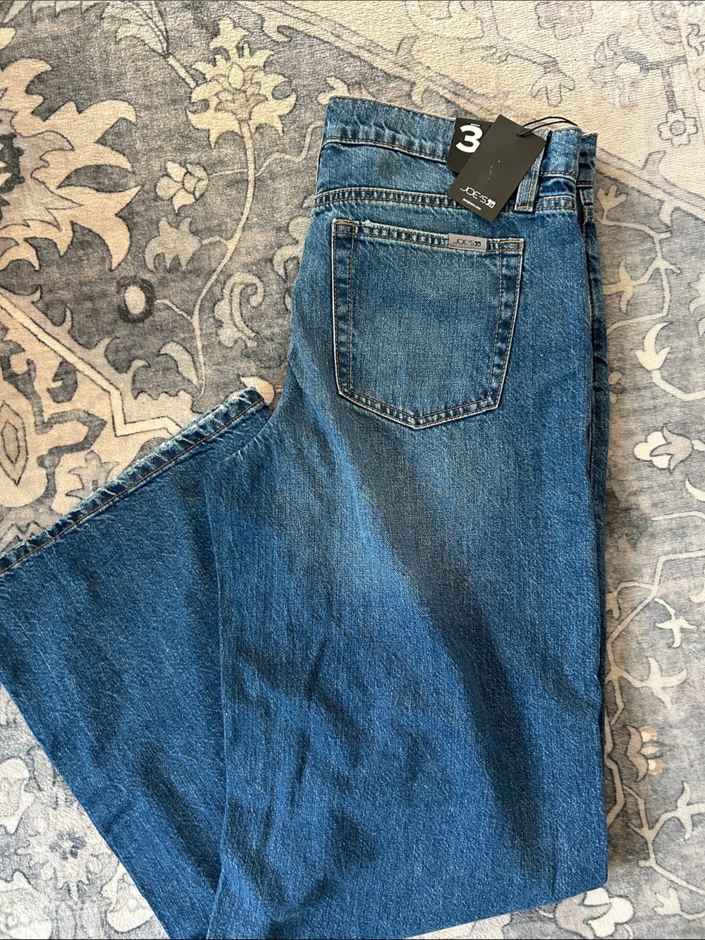 Joe's Jeans womens low rise wide leg Dark Blue Denim Jeans nwt